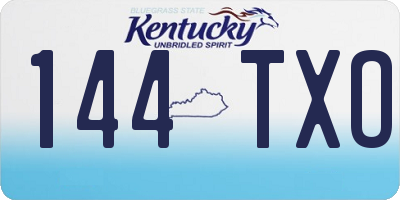 KY license plate 144TXO