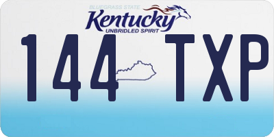 KY license plate 144TXP