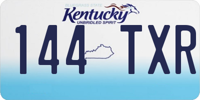 KY license plate 144TXR