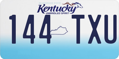 KY license plate 144TXU