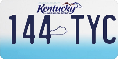 KY license plate 144TYC