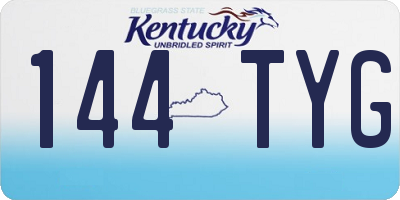KY license plate 144TYG