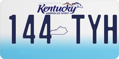 KY license plate 144TYH