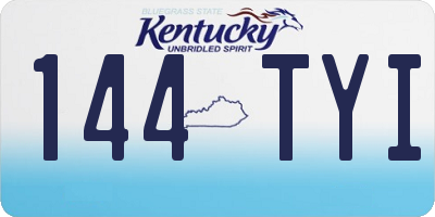 KY license plate 144TYI
