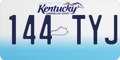 KY license plate 144TYJ