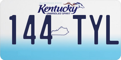 KY license plate 144TYL