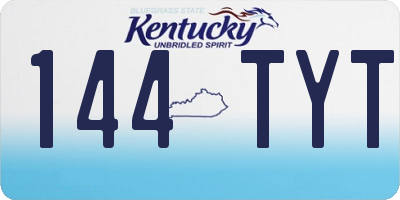 KY license plate 144TYT