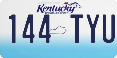 KY license plate 144TYU