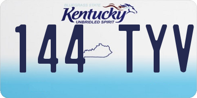 KY license plate 144TYV