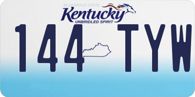 KY license plate 144TYW