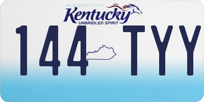 KY license plate 144TYY