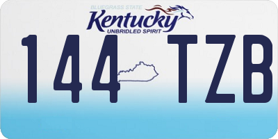 KY license plate 144TZB