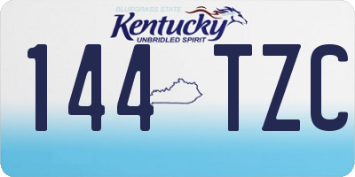 KY license plate 144TZC