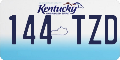 KY license plate 144TZD