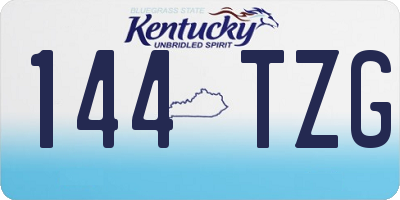 KY license plate 144TZG