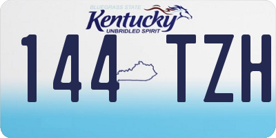 KY license plate 144TZH