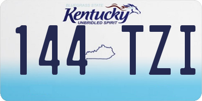KY license plate 144TZI