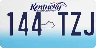 KY license plate 144TZJ