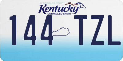 KY license plate 144TZL