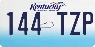 KY license plate 144TZP