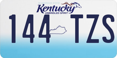 KY license plate 144TZS