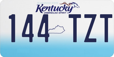 KY license plate 144TZT