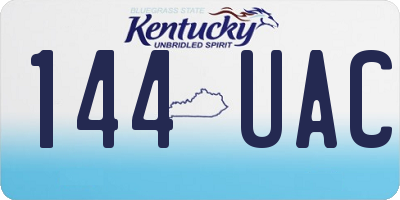 KY license plate 144UAC