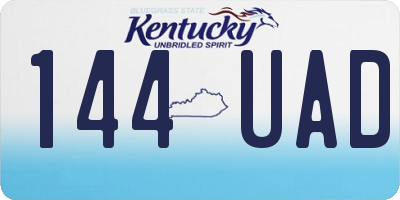 KY license plate 144UAD