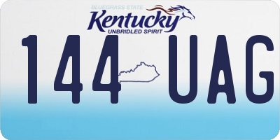 KY license plate 144UAG