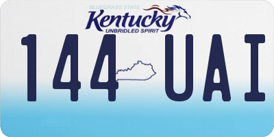 KY license plate 144UAI