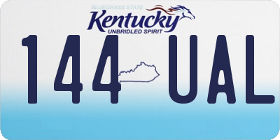 KY license plate 144UAL