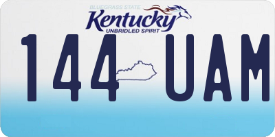 KY license plate 144UAM