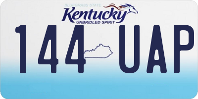 KY license plate 144UAP