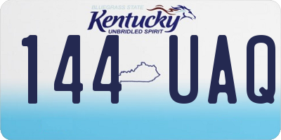 KY license plate 144UAQ