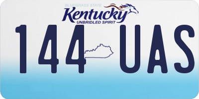 KY license plate 144UAS