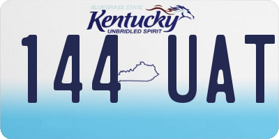 KY license plate 144UAT