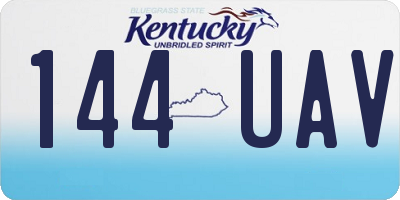 KY license plate 144UAV