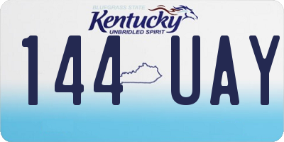 KY license plate 144UAY