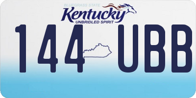 KY license plate 144UBB