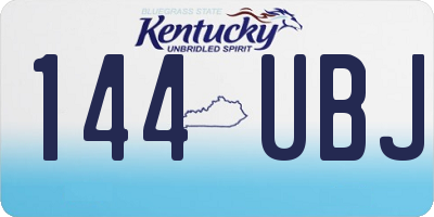 KY license plate 144UBJ