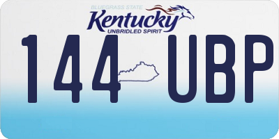 KY license plate 144UBP