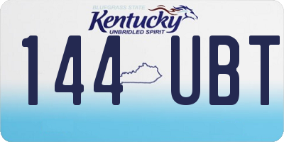 KY license plate 144UBT
