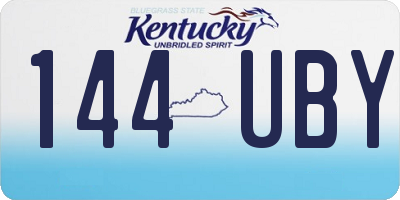 KY license plate 144UBY