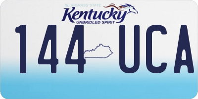 KY license plate 144UCA
