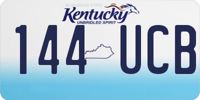 KY license plate 144UCB