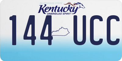KY license plate 144UCC