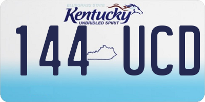 KY license plate 144UCD