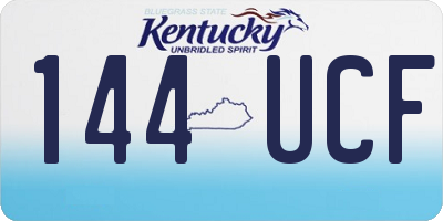 KY license plate 144UCF