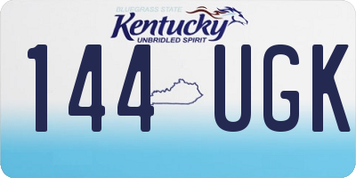 KY license plate 144UGK