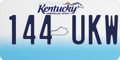 KY license plate 144UKW